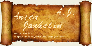 Anica Jankelin vizit kartica